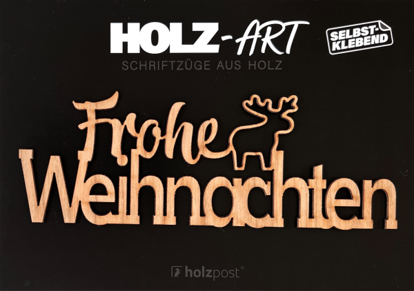 Schriftzug "Frohe Weihnachten"