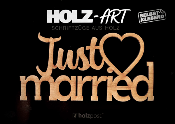 Schriftzug "Just married"