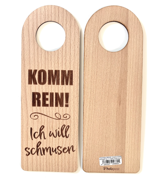 Door hanger "Schmusen"