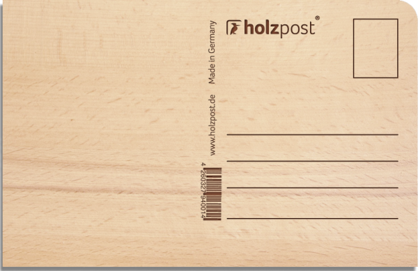 wooden postcard "Geburtstag Sprachen"