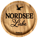 Wooden coaster "Nordsee Liebe"
